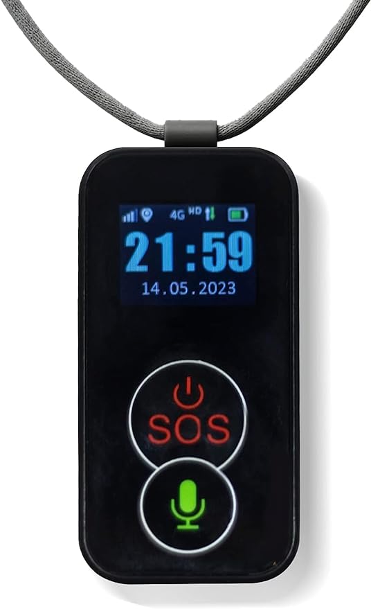 Cellular Medical Alert Pendant Fall Detection Necklace