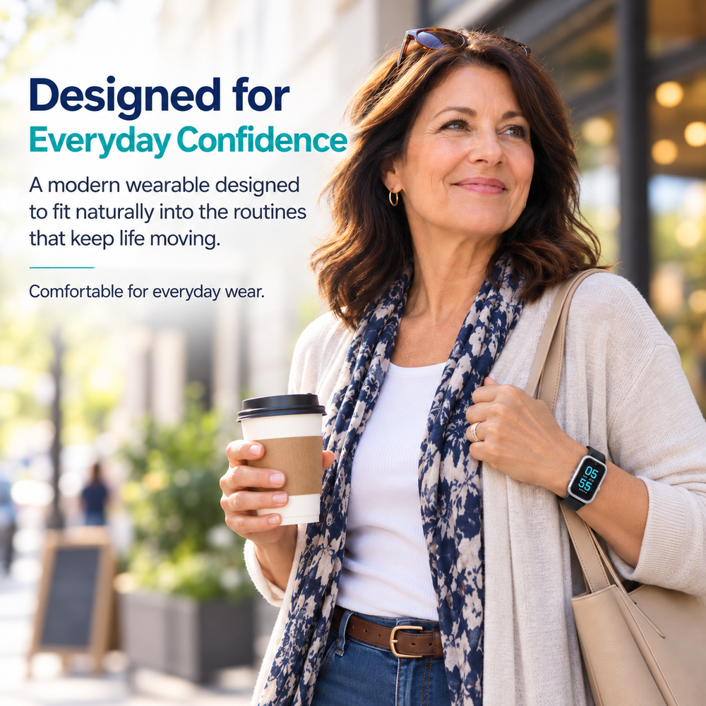 Medical Alert Rectangular Smart Watch For Seniors | Fall Detection